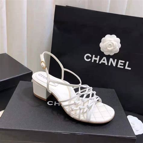 chanel sandals for ladies|Chanel heeled sandals.